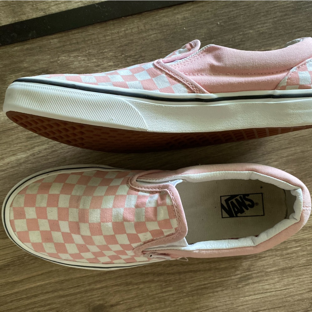 Pink checkered vans